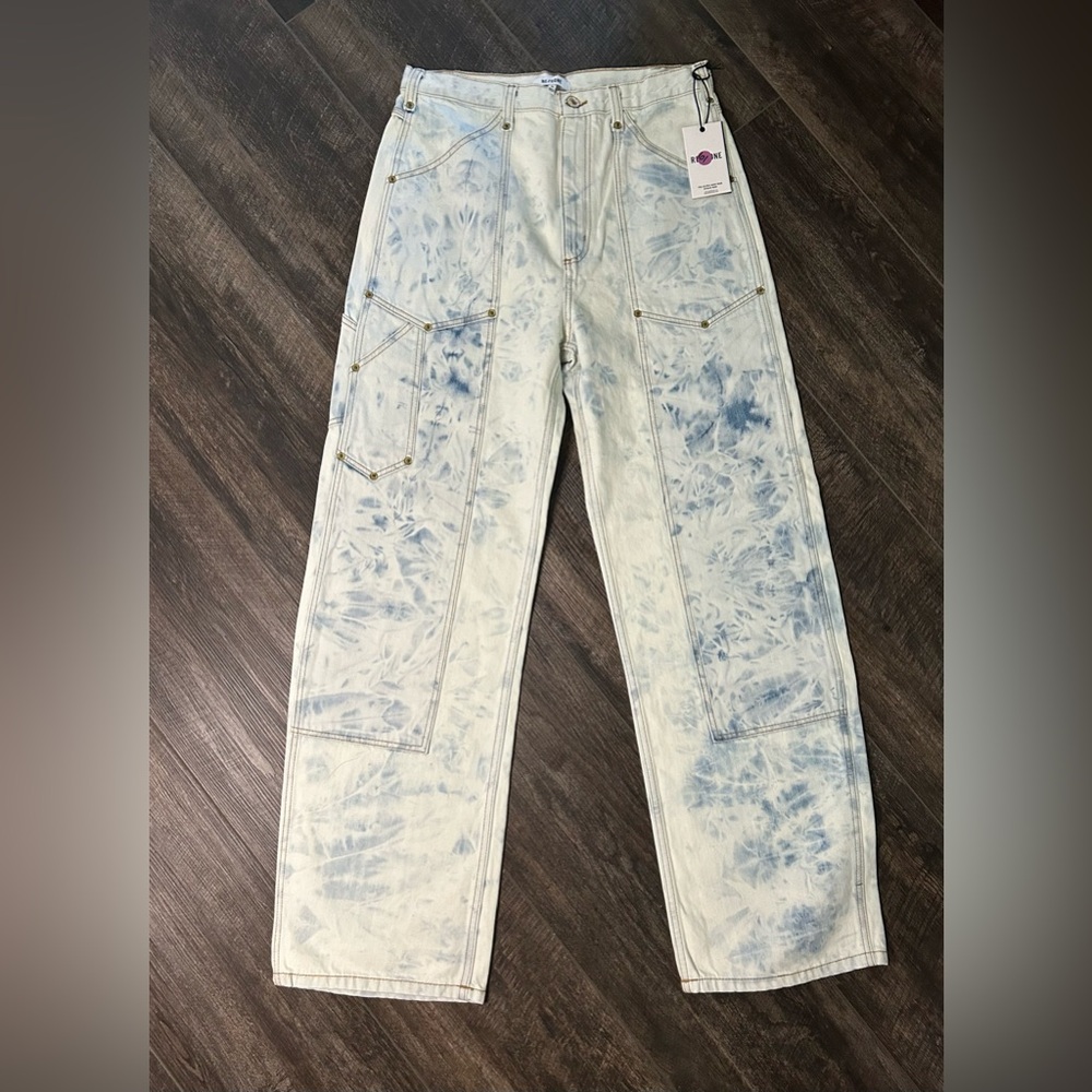 RE/DONE 70s Ultra High Rise workwear Stove Pipe size 30 “Sun Bleached”
